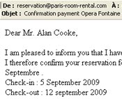 Step 4 - Confirmation booking apartment