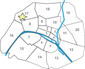 map rental apartment Arc de Triomphe