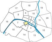 map apartment Saint-Michel - Notre Dame de Paris
