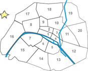 map apartment Grande Arche - La D�fense