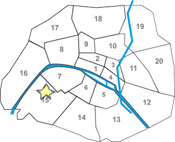 map apartment Lakanal Eiffel Tower