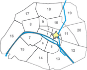 map apartment Marais Pompidou