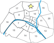 map apartment Montmartre Sacre-Coeur