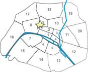 map apartment Opera Havre Caumartin