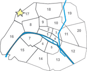 map apartment Paris Champerret